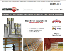 Tablet Screenshot of insulationstop.com